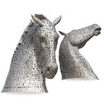 CNC Kunst Skulptur Pferde Metall